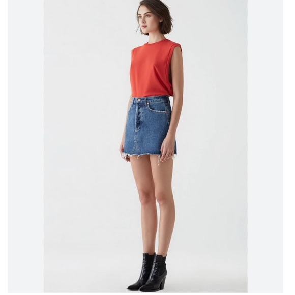 NWOT AGOLDE Quinn High Rise Mini Skirt in Warrant - Picture 14 of 14